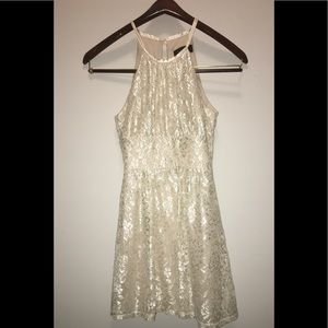 Champagne Halter Top Mini-Dress ✨